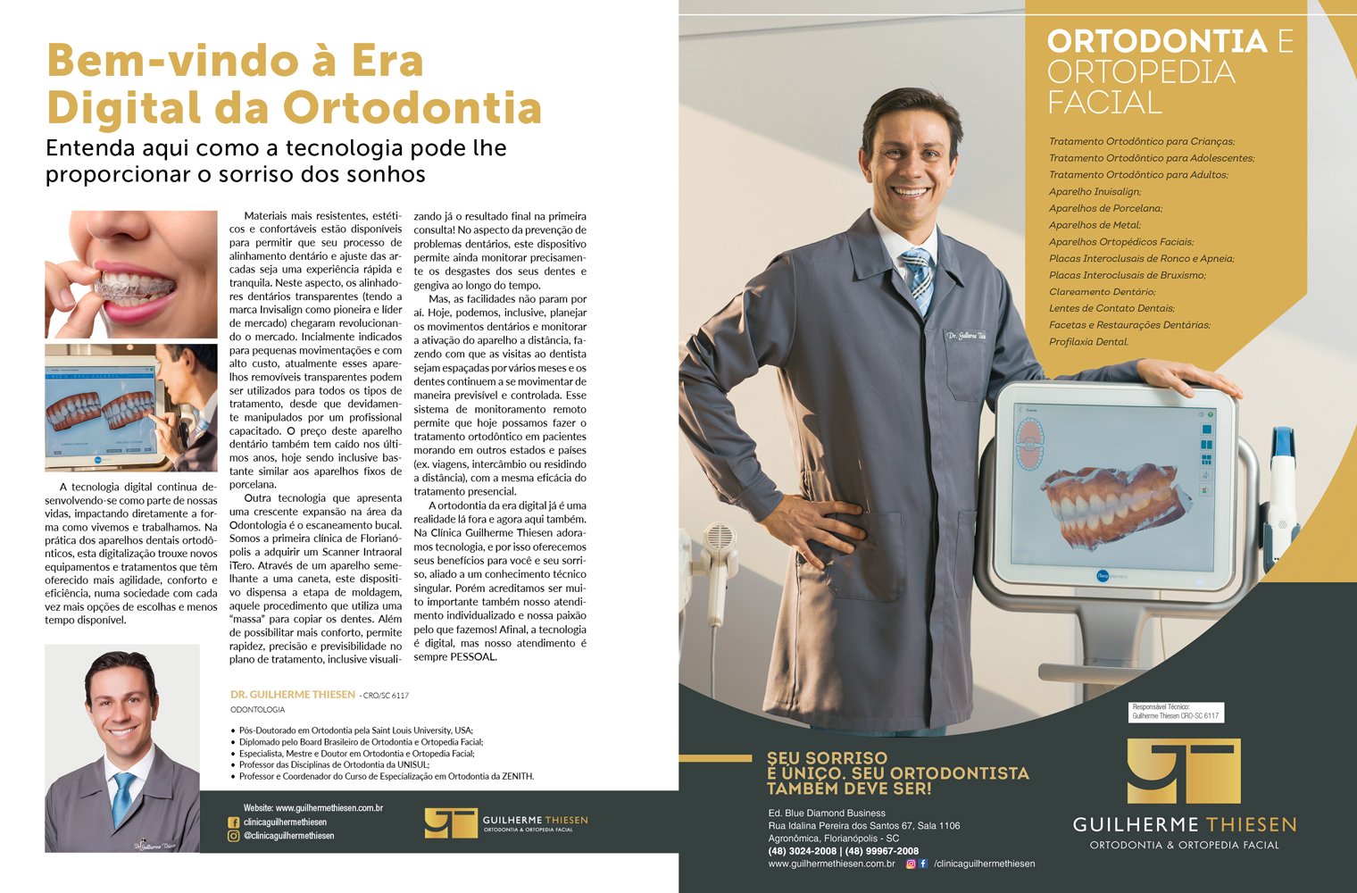 Matéria sobre tecnologia na Ortodontia